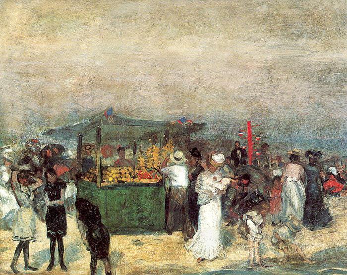 Glackens, William James Fruit Stand, Coney Island China oil painting art